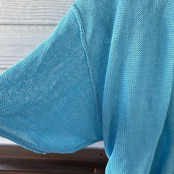 Free People Oh Hello Tie Waist Cardigan Blue - Picture 10 of 16